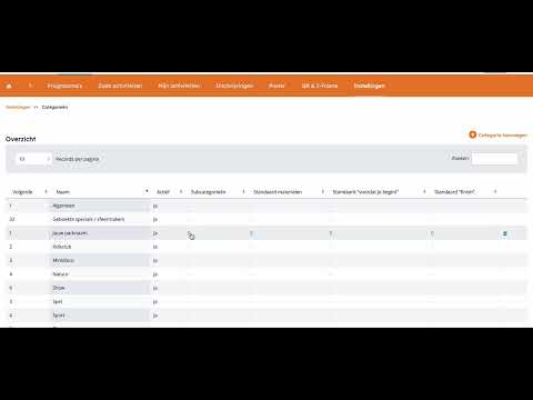 Categorie en subcategorie aanmaken