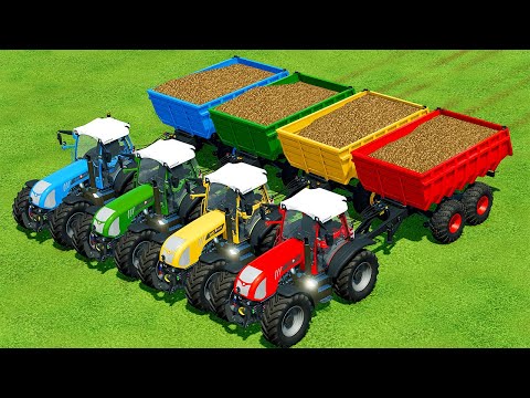 HARVESTING POTATOES AND LOAD WITH RIGITRAC TRACTORS - Farming Simulator 22