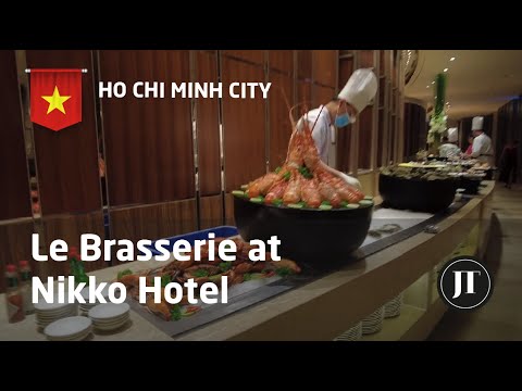 Buffet de lagosta no restaurante La Brasserie, Hotel Nikko Saigon, cidade de Ho Chi Minh