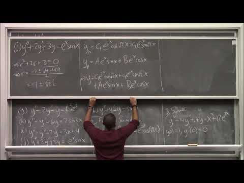Math 391 Lecture 15 - Mechanical Vibrations, after more Undetermined coefficient examples