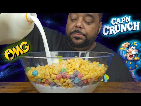 Can I Eat A Giant Box of Cap'N Crunch Cereal! Come Watch & Listen