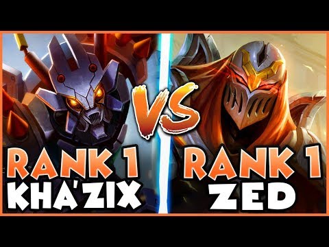 WHEN RANK 1 KHA'ZIX GOES UP AGAINST RANK 1 ZED LL STYLISH - League of Legends