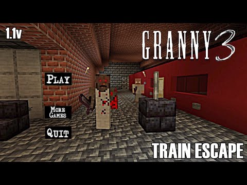 GeorgeRgames - GRANNY 3 TRAIN ESCAPE MINECRAFT GAMEPLAY