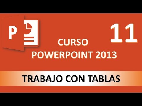 Curso PowerPoint 2013 Trabajo con tablas Vídeo 11