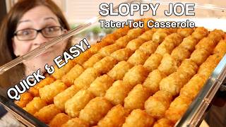 Sloppy Joe Tater Tot Casserole | Easy Family Dinner Recipe
