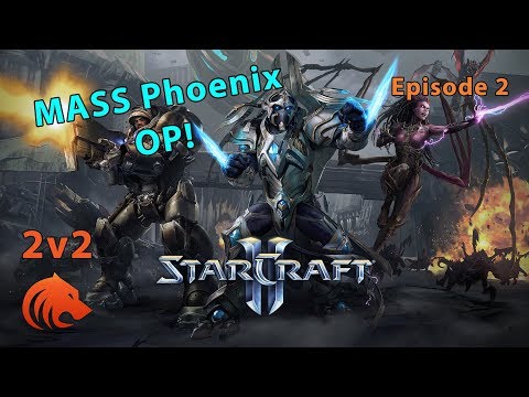 StarCraft 2: DESTROYING Mass Carrier + Tempest With....Phoenix? (2v2)