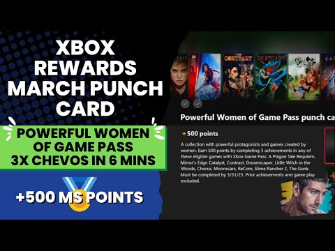 Powerful Women of Game Pass Punch Card (March) - Microsoft Rewards