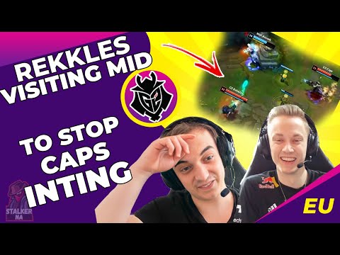 G2 Rekkles STOPS G2 Caps from INTING 😆 G2 vs MISFITS