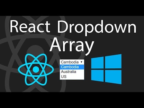 How To Create A React Dropdown Using Array Part 2
