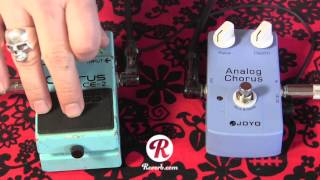 Video thumbnail for Boss CE2 Japan Black label vs JOYO Analog Chorus pedal comparison by gearmanndude