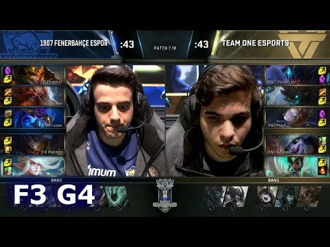 1907 Fenerbahçe vs Team oNe eSports | Game 4 Finals of Play-in Stage S7 LoL Worlds 2017 | FB vs ONE