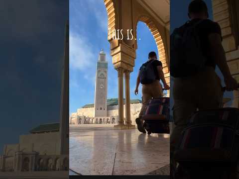 Hassan II Mosque 60 stories high #shorts #morroco #casablanca #mosque #architecture #travel #viajes