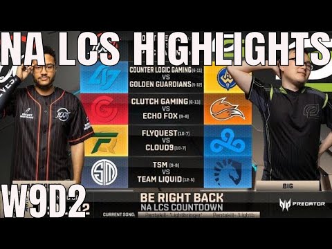 NA LCS Highlights ALL GAMES Week 9 Day 2 Full Day Highlights Summer 2018 W9D2