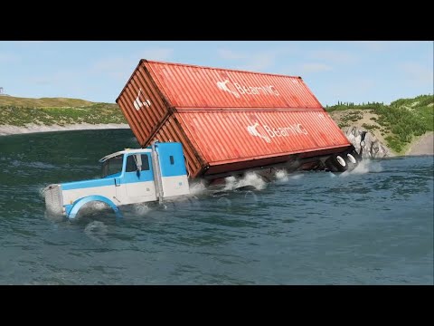 Trucks vs River #2 | Trucks vs Deep Water