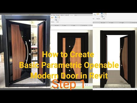 Revit Family: How to model Parametric Door Family that swing Revit Tutorial