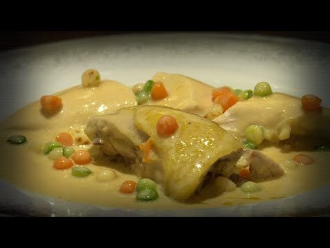 Recette : volaille fermière au crémant de Bourgogne par Jean-Michel Lorain