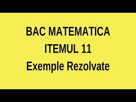 ITEMUL 11 BAC Matematica Real Exemple rezolvate (inregistrare din lectia online) | Examen.md