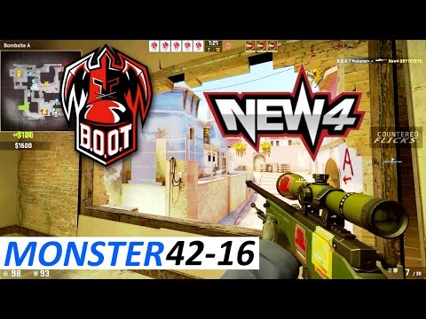Monster 42-16 POV / B.O.O.T vs New4 / CS:GO Super League 2017 - Spring