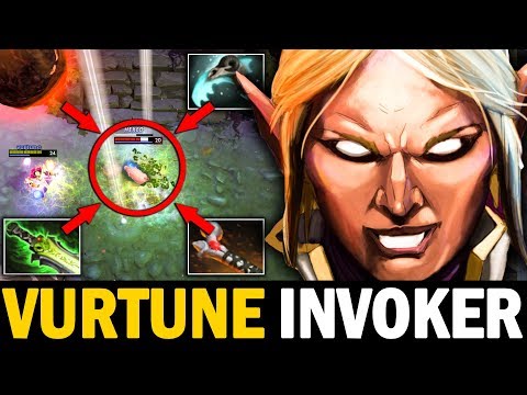 NEW INSANE INVOKER BY VURTUNE | Rod Of Atos + Hex + EB COMBO - EPIC 36 Kills Game | Dota 2 Invoker