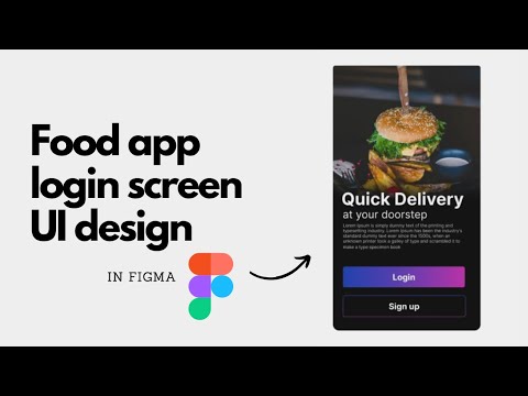 Food app login screen UI design | Login screen UI/UX design | Figma tutorial