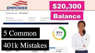 5 Common 401k Mistakes | Early Retirement | Financial Independence
