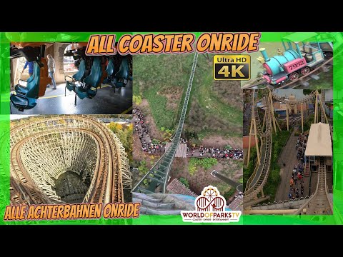 Walibi Belgium alle achtbanen onride - Walibi Belgium All Coaster Onride (4K POV) Alle Achterbahnen