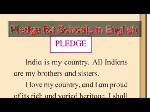 Indian pledge for schools and students for online class |In English| free copy | InspiringYou