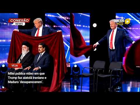 Vídeo: Milei publica vídeo em que Trump faz aiatolá iraniano e Maduro ‘desaparecerem’.