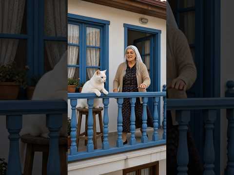 Komşunun yardımına koşan iyi kalpli Teyze ❤️😅🐾 kedi de haklı ya neyse 😅 #hazarkutsay #cats #komedi