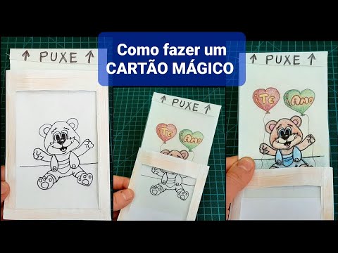 Faça você mesmo um CARTÃO MÁGICO SURPRESA de papel / How to make a SURPRISE CARD out of paper diy 