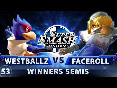 SSS 53 - Westballz (Falco) vs. Faceroll (Sheik) - SSBM Top 24 Winners Semis - Smash Melee