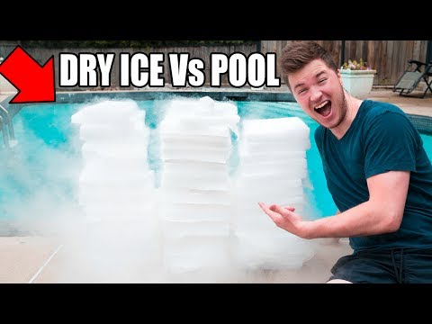 1,500 POUNDS OF DRY ICE Vs POOL CHALLENGE! 😮 Video