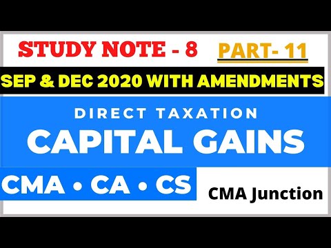 Capital Gains | Direct Taxation | CMA Inter | CA Inter | CMA Junction |