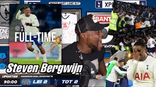Expressions Oozing reaction to Tottenham late goals by Ice Ice Bergwijn vs Leicester 2-3