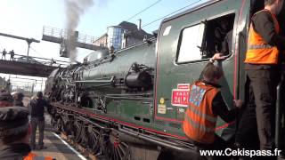 preview picture of video 'Une locomotive à vapeur 241 P17 en gare de Nevers le 13 Avril 2014 par Cekispass.fr'