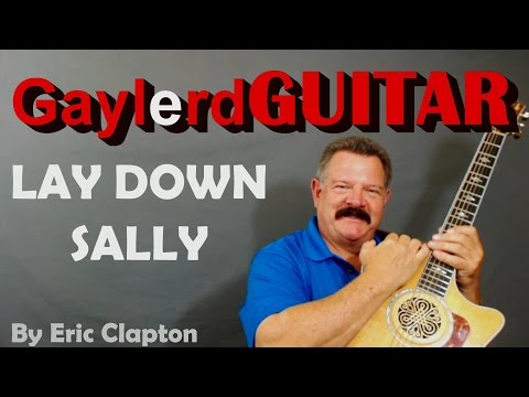"Lay Down Sally" Eric Clapton cover lesson easy chords video thumbnail