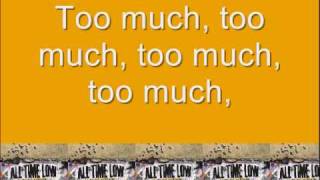 Too Much by All Time Low (with lyrics on screen!)