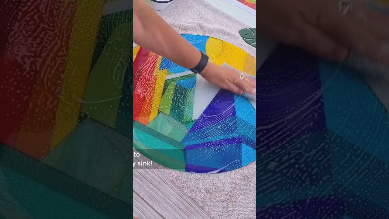 Perfect large fused glass artwork from new kiln 😊