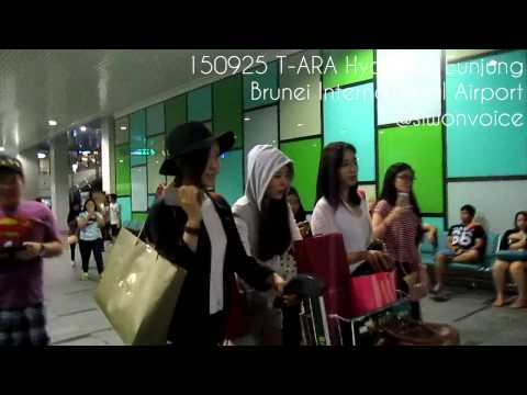 [FANCAM] 150925 T-ARA Hyomin & Eunjung arrived in Brunei