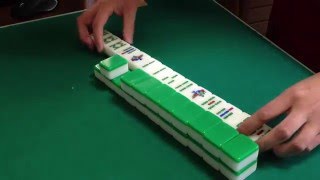 本場の麻雀牌サイズ 37mmジャンボ牌を触ってみる　huge Mahjong tiles