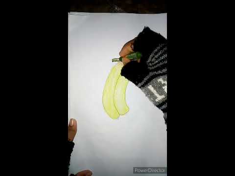 Banana Art || How to draw a banana || oil pastel colour