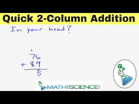 Mental Math for Rapid 2-Column Addition