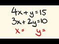 How to solve Simultaneous Equations by Elimination