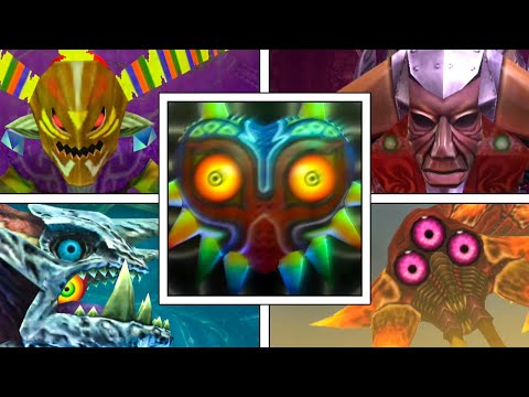 Legend Of Zelda: Majora's Mask 3D - All Bosses (NO DAMAGE)