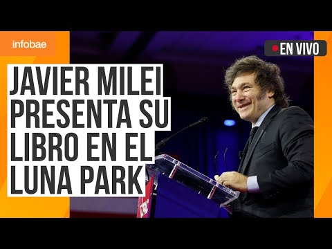 Javier Milei presenta su libro en el Luna Park