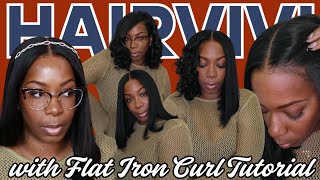 💳💨🏃🏾‍♀️💨 SWIPE! Glueless Everyday ISSA Bob Yaki Wig | Detailed Flat Iron Curl Tutorial HAIRVIVI