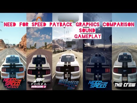 NFS Payback VS Forza Horizon 3 VS NFS Rivals VS The Crew VS NFS 2015 (Comparison)