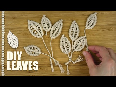 MACRAME LEAF PATTERN for Brooch Keychain Flower Wall Decor
