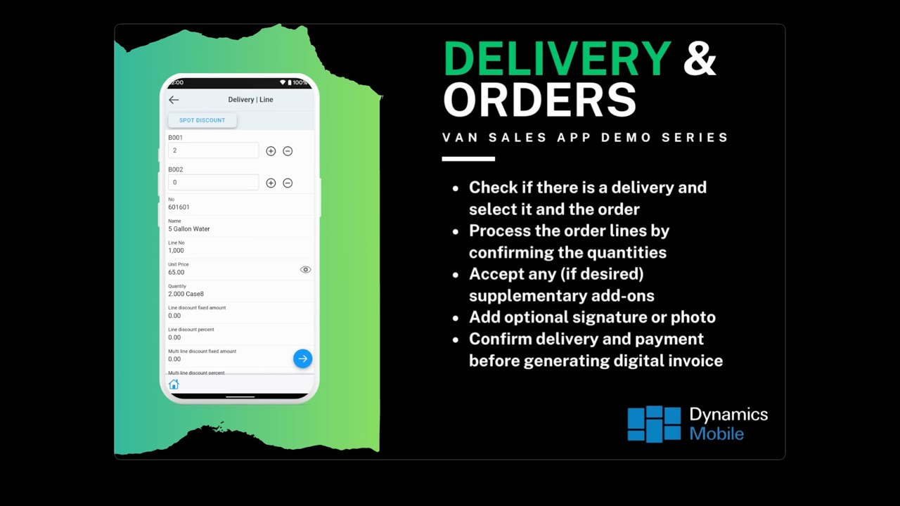 Dynamics Mobile Order & Delivery Short Walkthrough