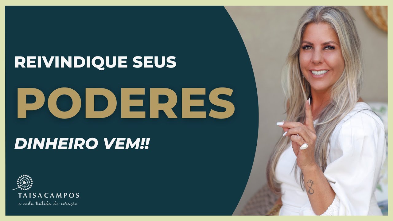 Dinheiro vem! Eu reivindico hoje todos os milagres e a potência que eu sou! Taisa Campos